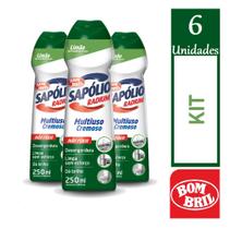 Kit 6 Sapólio Radium Cremoso Limão Desengordurante 250ml Kit 6 Sapólio Radium Cremoso Limão Desengordurante 250ml
