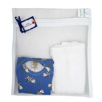 Kit 6 Saquinhos em Tule Organizadores Maternidade Viagem Bebê Infantil Fechamento em Zíper