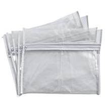 Kit 6 Saquinhos Maternidade Viés Branco Pvc 32Cm X 27Cm