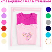 Kit 6 Saquinhos Organizadores Nécessaire Envelope Multiuso P/ Mala Bebê Viagem Com Zíper de Plástico