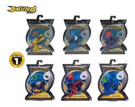 Kit 6 Screechers Wild: 6 Carrinhos + 12 Discos - Dtc