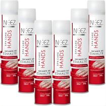 Kit 6 Secante De Esmalte Profissional Instantâneo Proteção Ativador Brilho Unhas Spray Neez 400ml