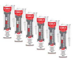 Kit 6 Selante Pu40 Cinza 400g Cibra Kit 6 Selante Pu40 Cinza 400g Cibra