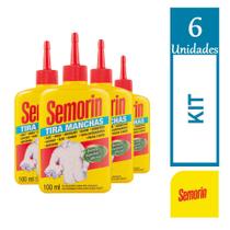 Kit 6 Semorin Detergente Pré-Lavagem Tira Manchas 100ml Cada