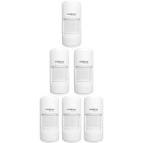 Kit 6 Sensores Alarme Com fio Infra Pet 20 Kg IVP 5001 PET Intelbras