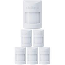 Kit 6 Sensores Infra Sem Fio Pet Immunity 20 Kg IVP 1000 PET SF Intelbras