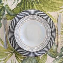 Kit 6 Serviços Americanos Folhagem Verde Impermeável - 35x45cm Kit 6 Serviços Americanos Folhagem Verde Impermeável - 35x45cm