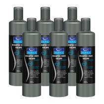 Kit 6 Shampoo Cinza Escuro Matizador Desamarelador para Grisalhos Platinados Loiros 300ml Nupill Profissional