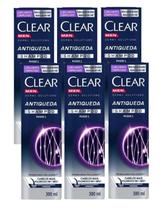 Kit 6 Shampoo Clear Men Derma Solutios Antiqueda 300ml