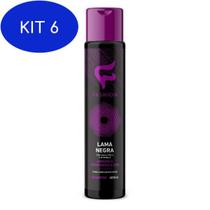 Kit 6 Shampoo Lama Negra Fashion 400Ml