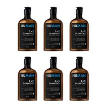 Kit 6 Shampoo Masculino 31 Barba Cabelo e Corpo Human 240ml