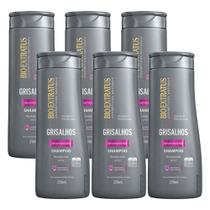 Kit 6 Shampoo Roxo Matizador Desamarelador para Cabelos Grisalhos Bio Extratus 250ml