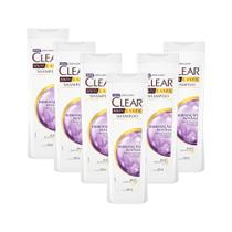 Kit 6 Shampoos Clear Anticaspa Hidratação Intensa 400ml