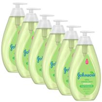 KIT 6 Shampoos Johnson's Baby Cabelos Claros 750ml