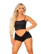 Kit 6 Short Doll Virgínia Liso Confortável Pijama Feminino Roupa de Dormir Casual Delicado