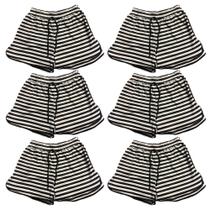Kit 6 Short Saída Praia Listrado Feminino Fristyle Verão Moda Kit 6 Short Saída Praia Listrado Feminino Fristyle Verão Moda