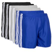 Kit 6 Shorts Futebol Masculino Plus Size Cós Elástico Faixa - Zafina