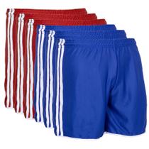 Kit 6 Shorts Futebol Masculino Plus Size Cós Elástico Faixa