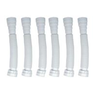 Kit 6 Sifão Sanfonado Flexível Multiuso Universal Branco