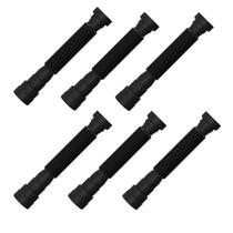 Kit 6 Sifão Universal Sanfonado Tubo Extensivo 70cm Preto Blukit