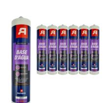 Kit 6 Silicone Branco Base Da Água Autofix