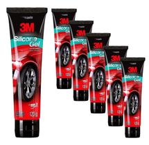 Kit 6 silicone gel 3m auto brilho para plásticos borrachas