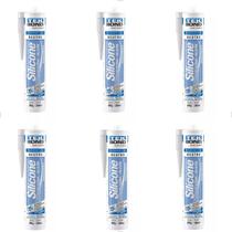 Kit 6 Silicones Neutro Transparentes 280g Tekbond