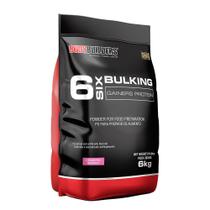 Kit 6 Six Bulking Gainers Protein 6Kg Morango Bodybuilders