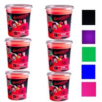 Kit 6 Slime Gelastica Enaldinho Youtuber C/ Bolinha Surpresa