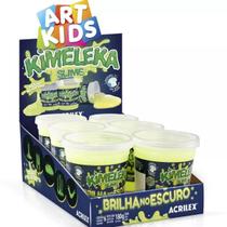 Kit 6 Slime Kimeleka 180g Brilha no Escuro Art Kids Acrilex