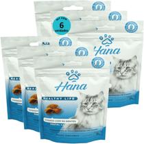 Kit 6 Snacks Hana Healthy Life Dental Care P/ Gatos Adultos- 60g