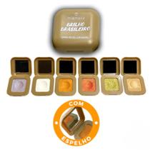 Kit 6 Sombra Mousse Iluminadora Brilho Brasileiro MiaMake 3g