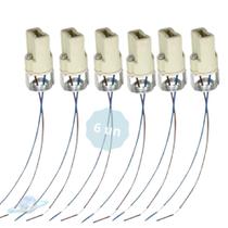 Kit 6 Soquetes G9 Para Lâmpada Halopin Com Ferro M10 Kit 6 Soquetes G9 Para Lâmpada Halopin Com Ferro M10