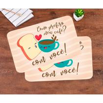 Kit 6 Souplat Jogo Americano Estampado Plástico Lavável Resistente Ao Calor