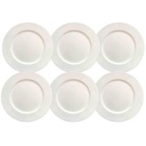 Kit 6 Sousplat Redondo Branco Polipropileno 33Cm Rafimex Kit 6 Sousplat Redondo Branco Polipropileno 33Cm Rafimex