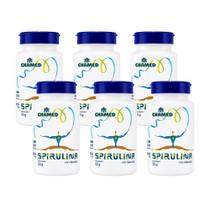 Kit 6 Spirulina 450mg 100 Cáp Suplemento Alimentar Chamel