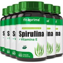 Kit 6 Spirulina Com Vitamina E 60 Cápsulas Fitoprime