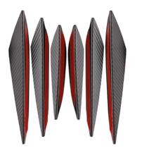 Kit 6 Spoiler Canards Para-Choques Dianteiro Carbono Grande