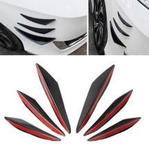 Kit 6 Spoiler Canards Para-Choques Dianteiro Preto