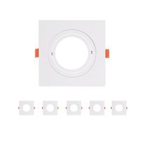 Kit 6 Spot De Embutir Quadrado Plano Direcionavel Mr16 Brc Opus