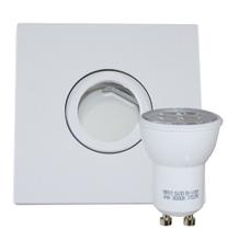 kit 6 Spot Embutir Rente Orientável + 6 Led 3w Gu10 Mini Mr11 branco frio St072