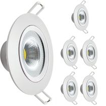 Kit 6 Spot Led Embutir 7w Redondo 6500k Branco Frio - Avant