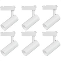 Kit 6 Spot Led Mr16 Para Trilho Eletrificado Branco 110/220v 6500k Frio Kit 6 Spot Led Mr16 Para Trilho Eletrificado Branco 110/220v 6500k Frio