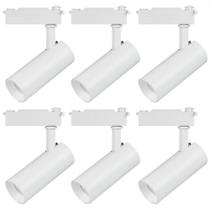 Kit 6 Spot Longo Led Mr16 Para Trilho Eletrificado Branco 6500k Frio Kit 6 Spot Longo Led Mr16 Para Trilho Eletrificado Branco 6500k Frio