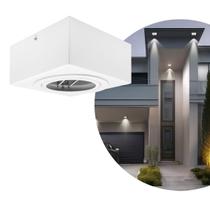 Kit 6 Spot Plafon Sobrepor Box Quadrado AR111 Direcionável Branco