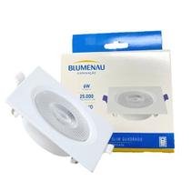 Kit 6 Spot Super Led Quadrado Embutir 6w Branco Neutro 4100K