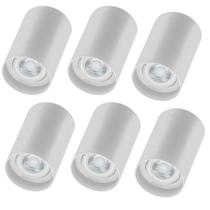 Kit 6 Spots de Sobrepor Zoom Branco Luminárias de Teto Redonda Bivolt 1 Lâmpada PAR20 Kit 6 Spots de Sobrepor Zoom Branco Luminárias de Teto Redonda Bivolt 1 Lâmpada PAR20