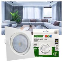 Kit 6 Spots LED Taschibra AllTop Embutir Quadrado PAR30 10W 45