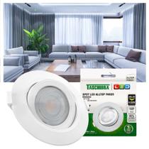 Kit 6 Spots LED Taschibra AllTop Embutir Redondo PAR20 7W 45