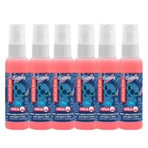 Kit 6 Spray Bucal Stitch Aromatizante para Mau Hálito Antisséptico Cereja Sem Álcool 30ml Dentalclean